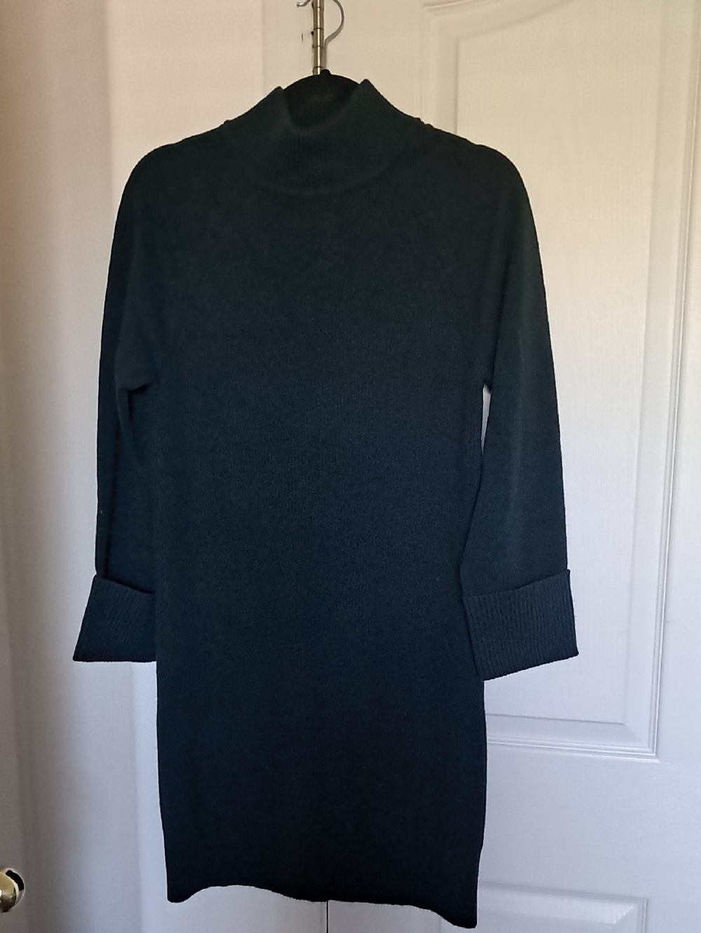 Hilary Radley Black Turtleneck Sweater Dress